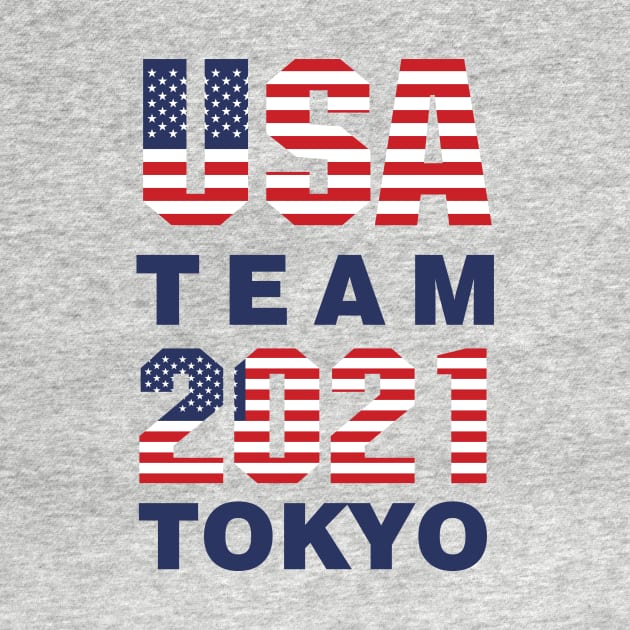 USA Team T-Shirt - Tokyo Olympics 2021 - Tokyo Olympics 2021 USA Team by stonefruit